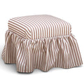 Gertrude Striped Skirted Pouf, Khaki