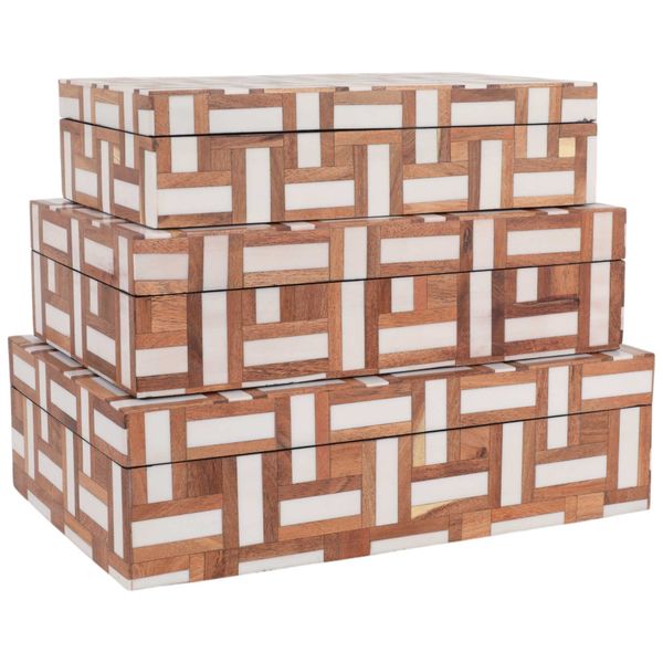 Harveyland Boxes, Marron, Lot de 3