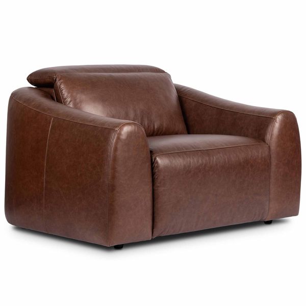 Alondra Cuir Power Recliner, Sonoma Coco