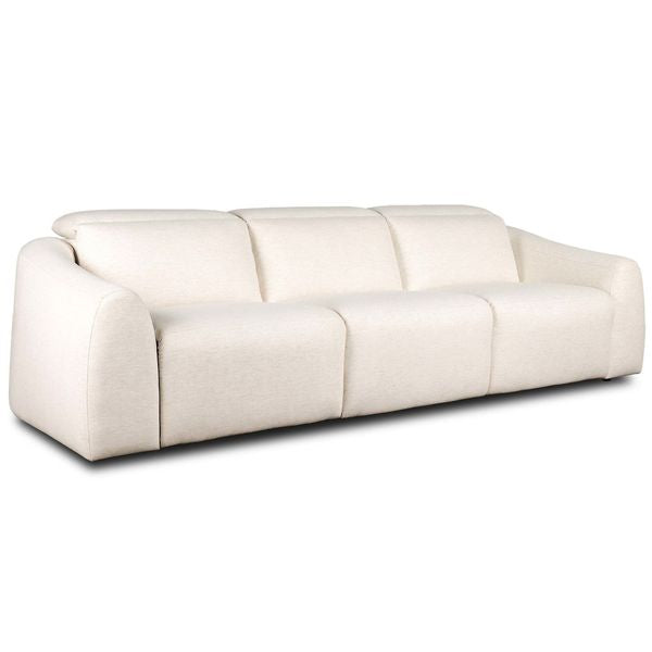Alondra Power Recliner 3 Piece Sectional, Blanc Neige Nomade