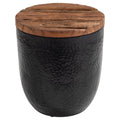 Duskan Storage Table d'appoint, Naturel/Noir