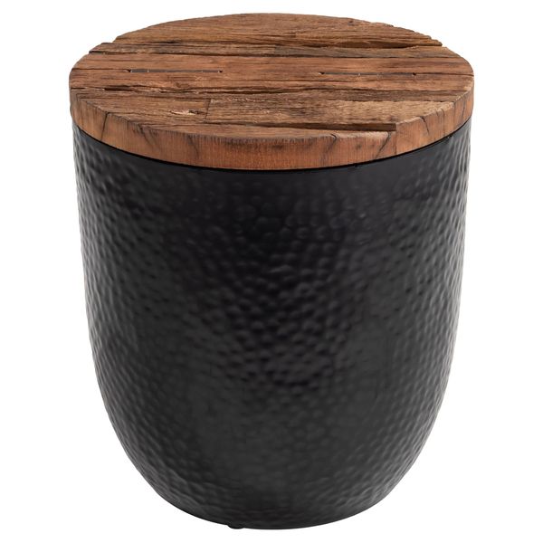Duskan Storage Table d'appoint, Naturel/Noir