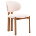 Rosetta Dining Chaise, Beige/Noyer, Lot de 2