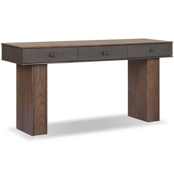 Table Soloman console, Saddle Marron Sungkai