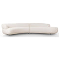 Belen 2-Piece Chaise Sectional, Blanc Neige Nomade
